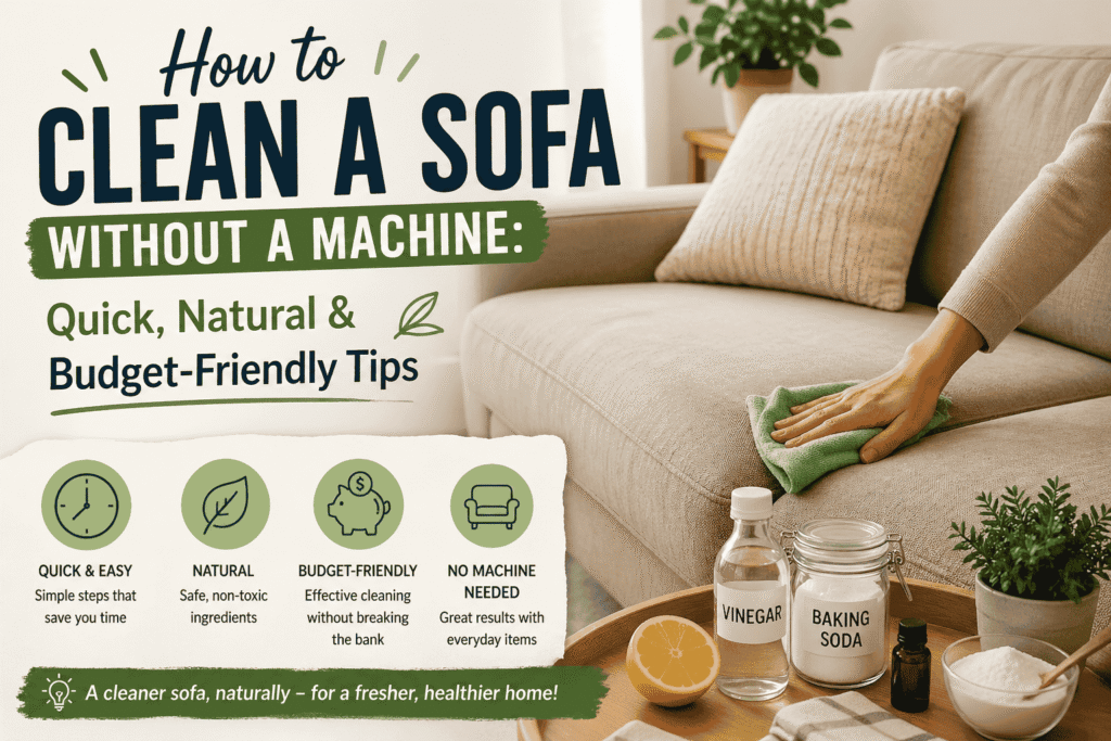How to Clean a Sofa Without a Machine: Quick, Natural & Budget-Friendly Tips