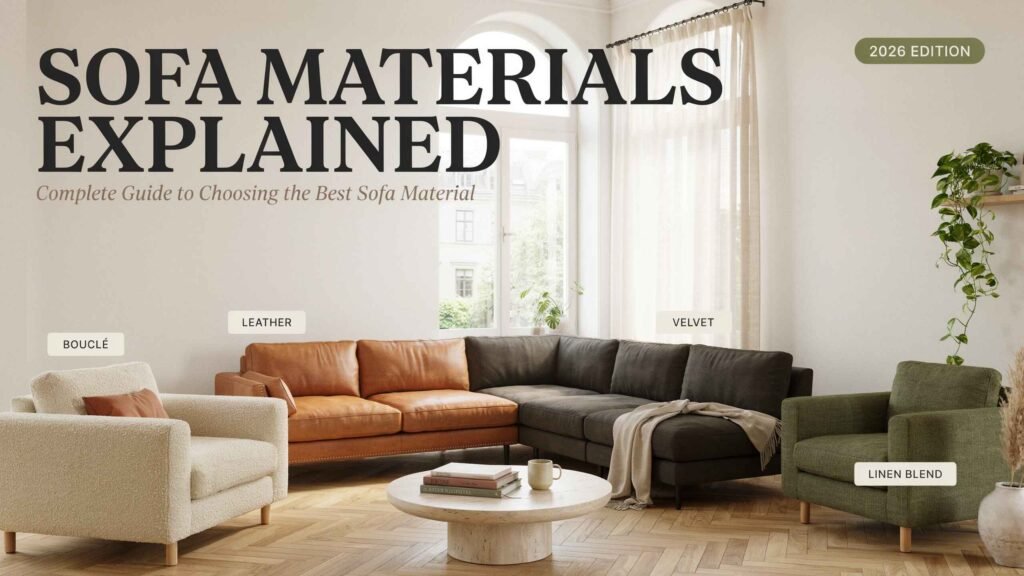 Sofa Materials Explained Complete Guide to Choosing the Best Sofa Material (2026)