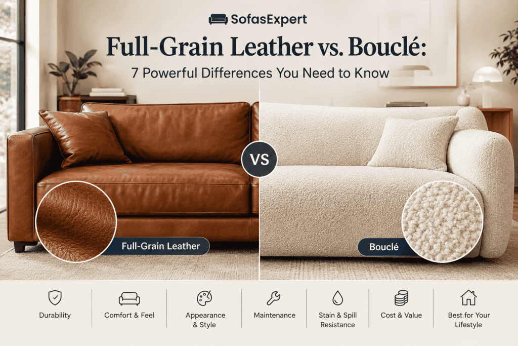 Full-Grain Leather vs. Bouclé 7 Powerful Differences You Need to Know